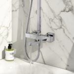 Block Square Rigid Riser Shower with Bath Filler - Image 2