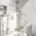 Block Square Rigid Riser Shower with Bath Filler