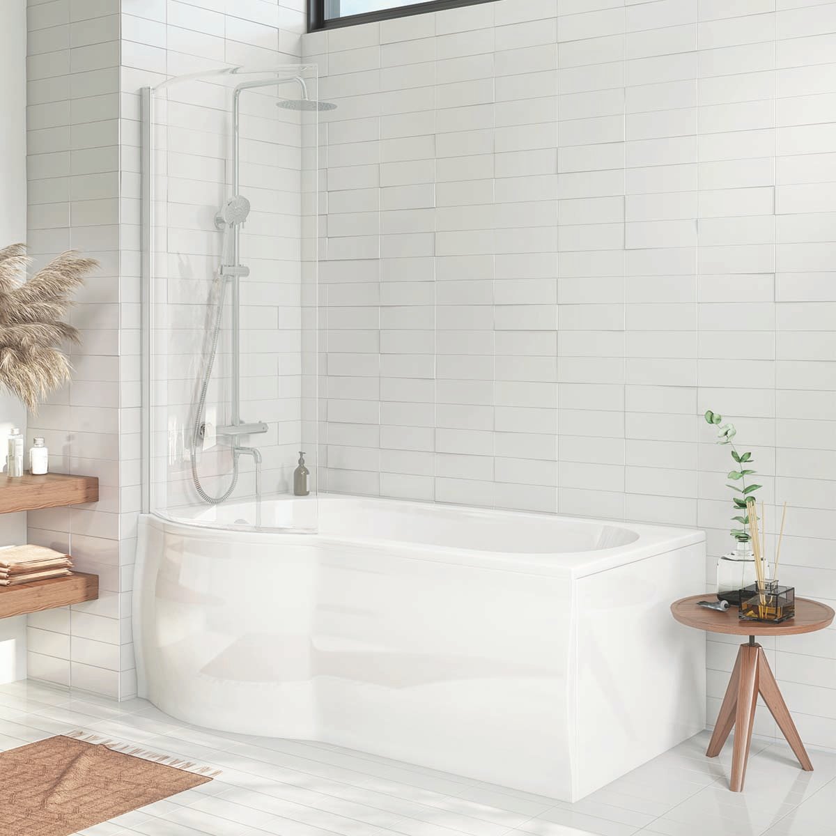SHOWERBATH001-1.jpg P Shape Bath Screen - Image 1
