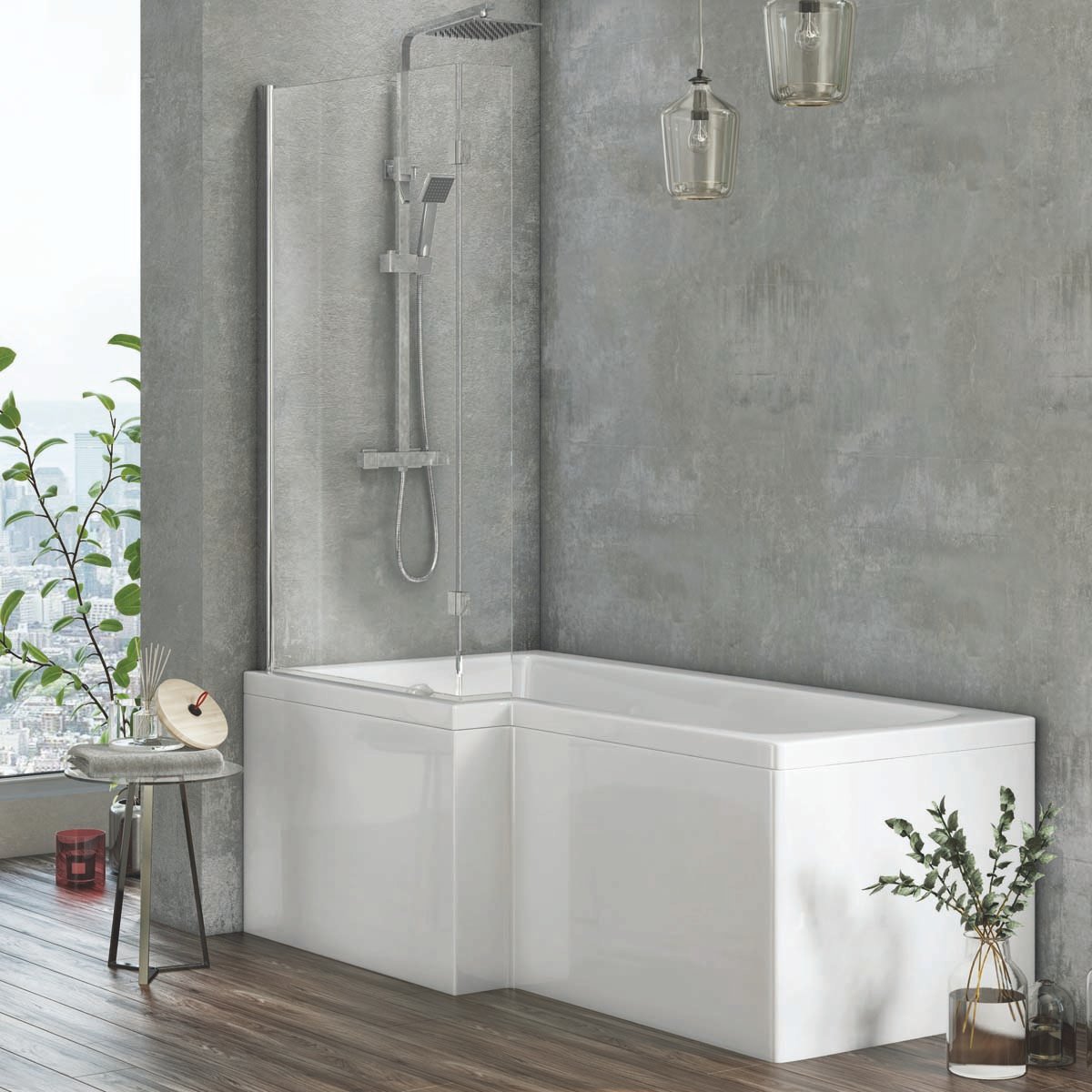 SHOWERBATH006_INSITU_001-1.jpg L Shape Bath Screen - Image 1