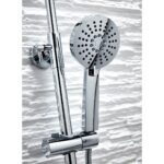 Serena Chrome Round Rigid Riser Shower Set - Image 2