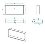 Inset Shower Niche 600x300mm Brushed Brass - Image 2