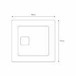 Square Brushed Brass Dual Flush Button - Image 3