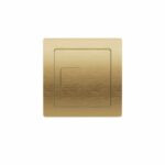 Square Brushed Brass Dual Flush Button