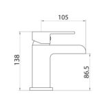 Victoria Mono Basin Mixer with Push Waste - Image 3