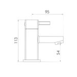 Forme Mono Basin Mixer with Push Waste - Image 2
