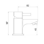 Forme Mini Mono Basin Mixer with Push Waste - Image 2