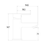 Favour Mono Basin Mixer with Push Waste - Image 3