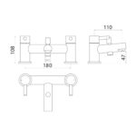 Premier Bath Shower Mixer with shower kit and wall bracket - Image 2