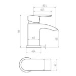 Belini Black Mini Mono Basin Mixer - Image 3