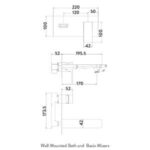 Muro Wall Mounted Bath Mixer - Image 2