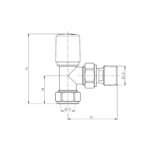 Towel Rail Valves Angled (Pair) - Image 8