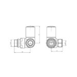 Towel Rail Valves Corner (Pair) - Image 2