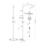 Messi Round Cool Touch Rigid Riser Shower - Image 3
