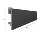 Anthracite ESP205 80mm x 2.4m Vox Skirting Board - Image 2