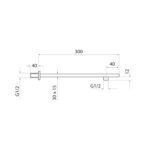 Black Square Shower Wall Arm - Image 3