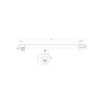 Square Extended Wall Arm - Image 3