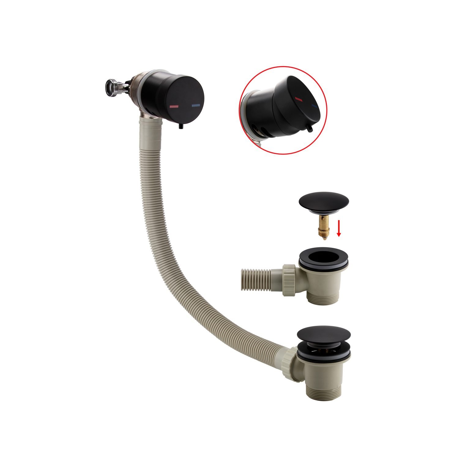 WASTE103ORB_CUTOUT_001-1500x1500-1.jpg Bath Filler Overflow with Click Clack Waste - Image 1