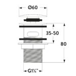 Round Dome Slotted Sprung Basin Waste – Easy Clean - Image 2