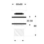 Square Dome Slotted Sprung Basin Waste - Image 2