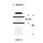 Square Dome Unslotted Sprung Basin Waste - Image 2