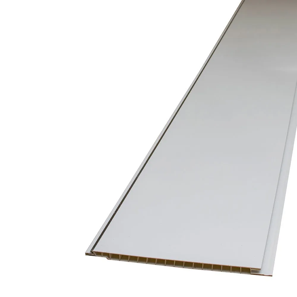 decorceil-Gloss-White-chrome-strip-ceiling-panel-1.webp Decorceil 2m Gloss White / Chrome Strip - Image 1