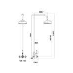 Traditional Rigid Riser Shower with Fixed Head - Image 2